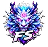 Dragon bleu portant FS, symbole Scatter du jeu.